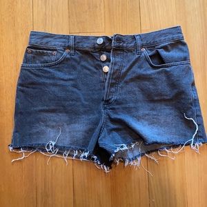 Dark Grey Denim Shorts